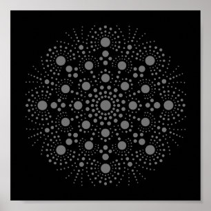 Poster Téléchargeable Unique Art Abstrait Mandala Modèle