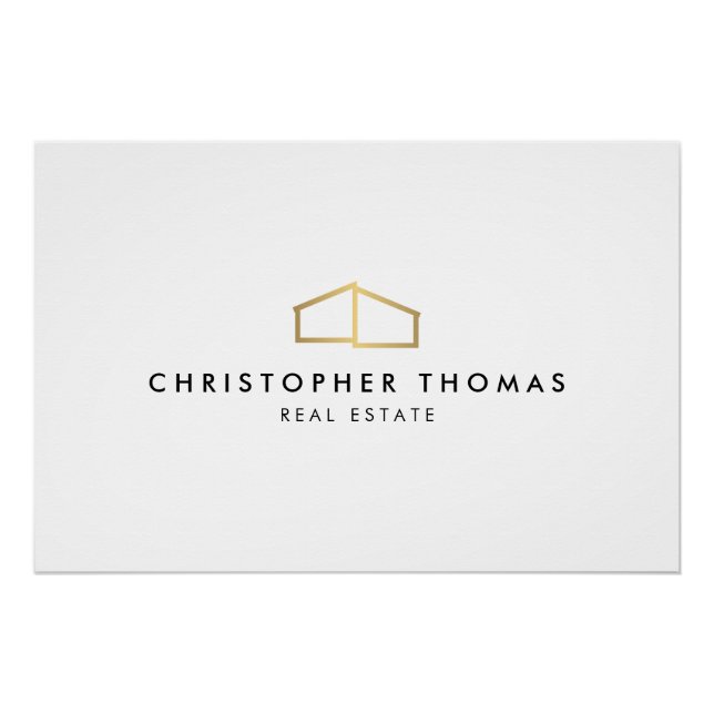 Poster Téléchargement du logo Gold de Modern Home Realtor (Devant)
