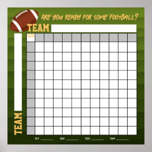 Poster TÉLÉCHARGEMENT INSTANTANÉ Jeu de pari Football Squ