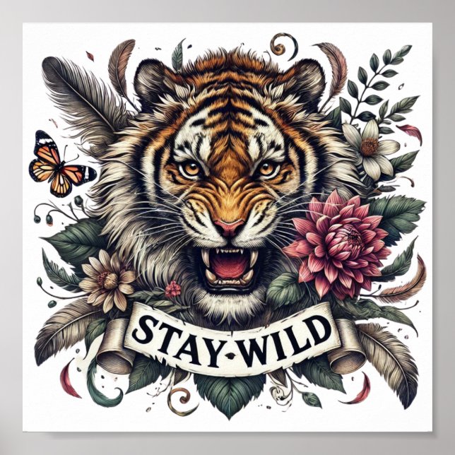 Poster Téléchargement numérique de Stay Wild - Parfait po (Devant)