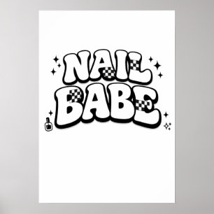 Poster Téléchargement numérique imprimable Nail Babe