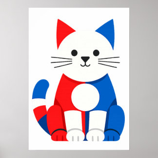 Poster Téléchargement numérique imprimable Piet Cat