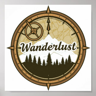 Poster Téléchargement numérique Wanderlust - DTF imprimab