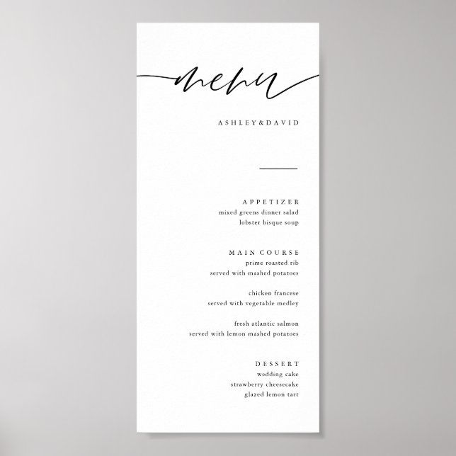 Poster Télécharger Calligraphie Elégant Mariage Cartes de (Devant)