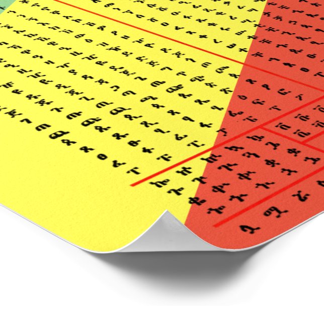 Poster Télécharger éthiopien Amharic Alphabet PDF et (Coin)