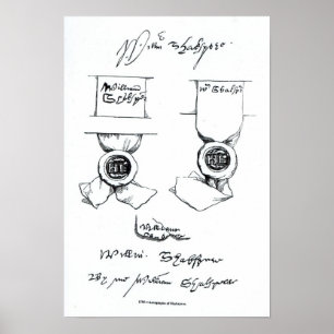 Poster Télécopies de la signature de William Shakespear