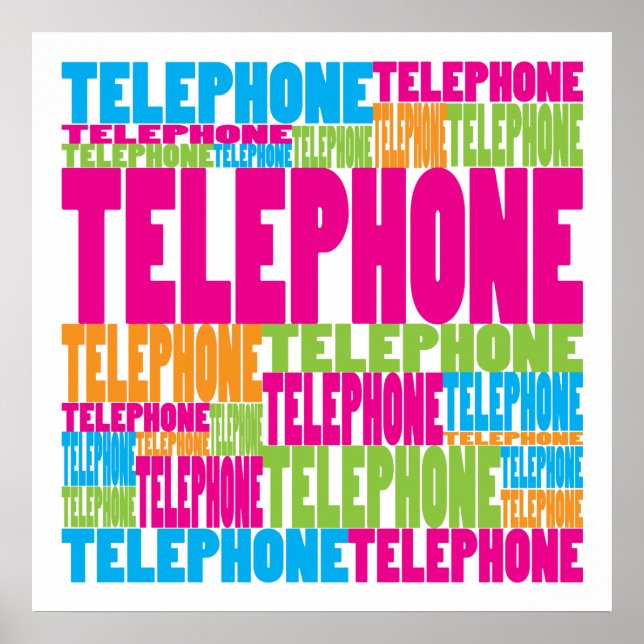 Poster Téléphone coloré (Devant)