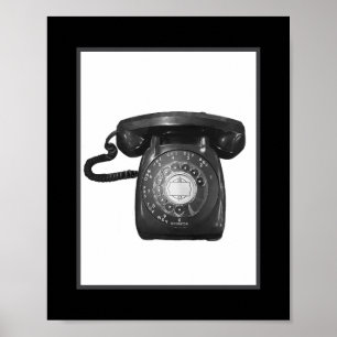 Poster Téléphone Rotary vintage 80