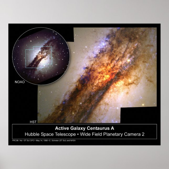 Poster Télescope Centaurus A Galaxy Hubble (Devant)