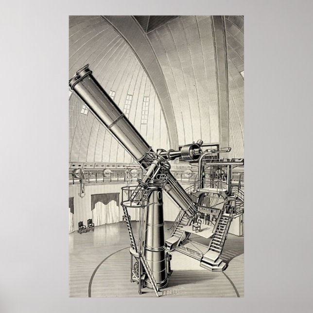 Poster Télescope vintage (Devant)