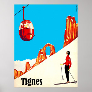 Poster Télésiège à Tignes, France