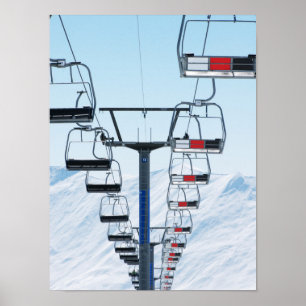 Poster Télésièges de parc de ski