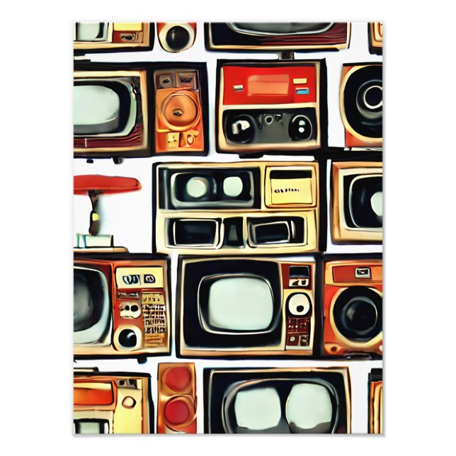 Poster televisores vintage (Devant)