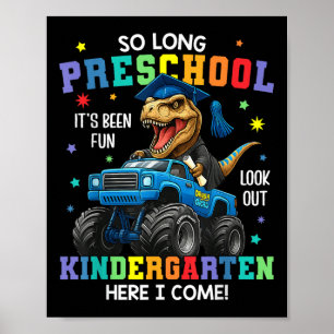 Poster Tellement long Diplôme préscolaire Cl 2025 Dinosau