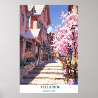 Poster Telluride - Colorado - Belle ville