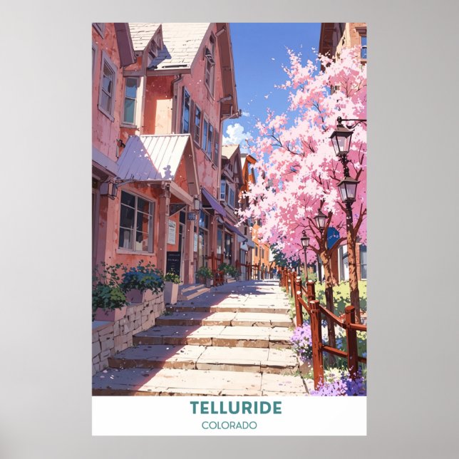 Poster Telluride - Colorado - Belle ville (Devant)