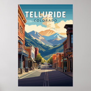 Poster Telluride Colorado Voyage Art Vintage