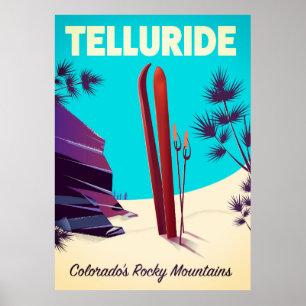 Poster Telluride Ski Montagnes Rocheuses