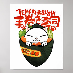 Poster Tempaki Sushi Cat