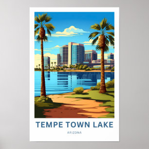 Poster Tempe Town Lake Arizona Travel Print