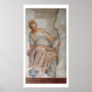 Poster Temperance, from the wall of the sacristy (fresco)