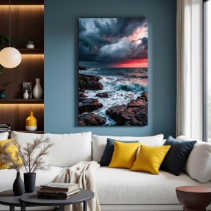 Poster Tempête cramoisie