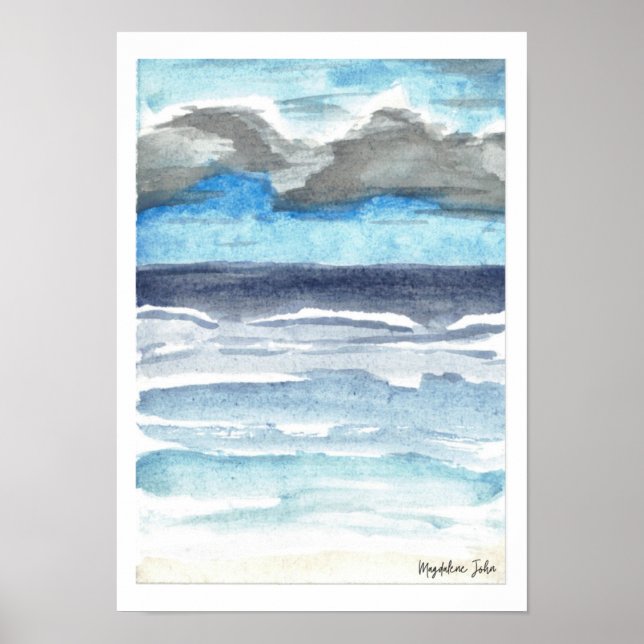 Poster Tempête de la mer (Devant)