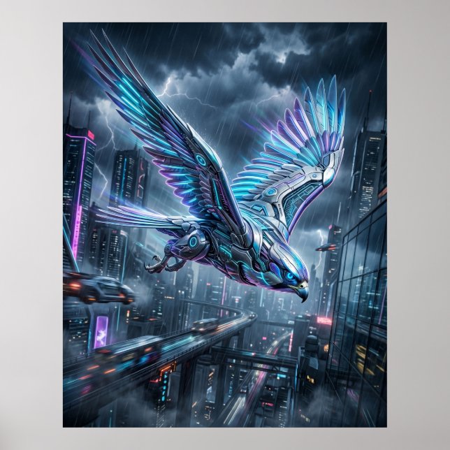 Poster Tempête de la voie céleste du faucon néon (Devant)