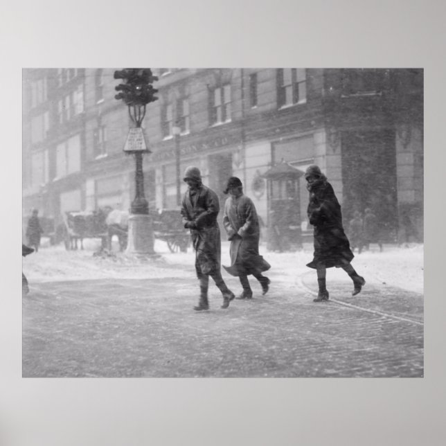 Poster Tempête de neige de Boston décembre 1936 (Devant)