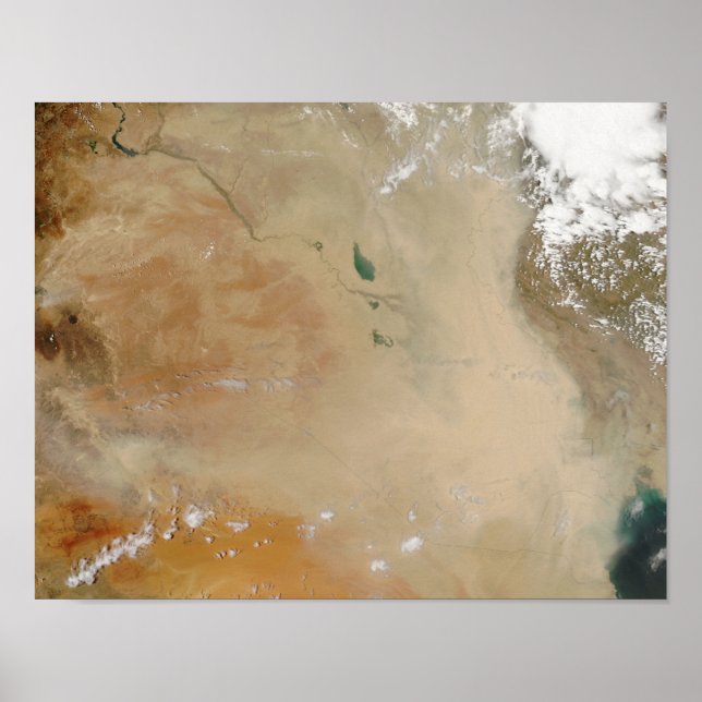Poster Tempête de poussière au Moyen-Orient (Devant)