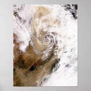 Poster Tempête de poussière dans la Chine du Nord