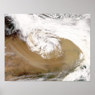 Poster Tempête de poussière dans le nord de la Chine