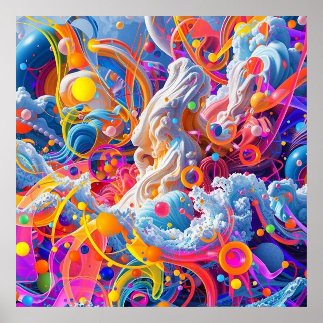 Poster Tempête océanique (Devant)