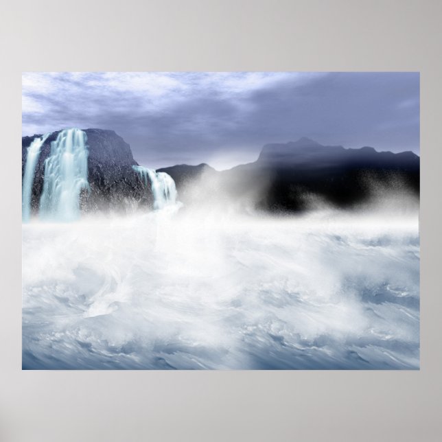 Poster Tempête océanique (Devant)