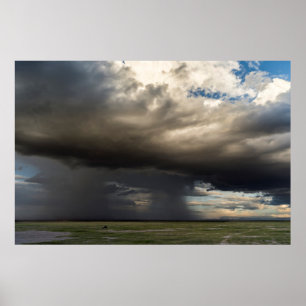 Poster Tempête se formant au-dessus des pentes proches du