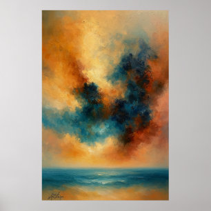 Poster Tempête Sérénité Abstrait