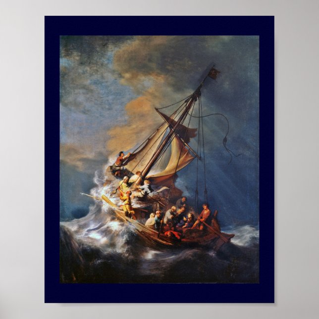 Poster Tempête sur la mer de Galilée (Devant)