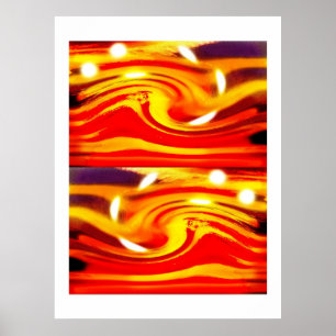 Poster Tempête sur une étoile lointaine art