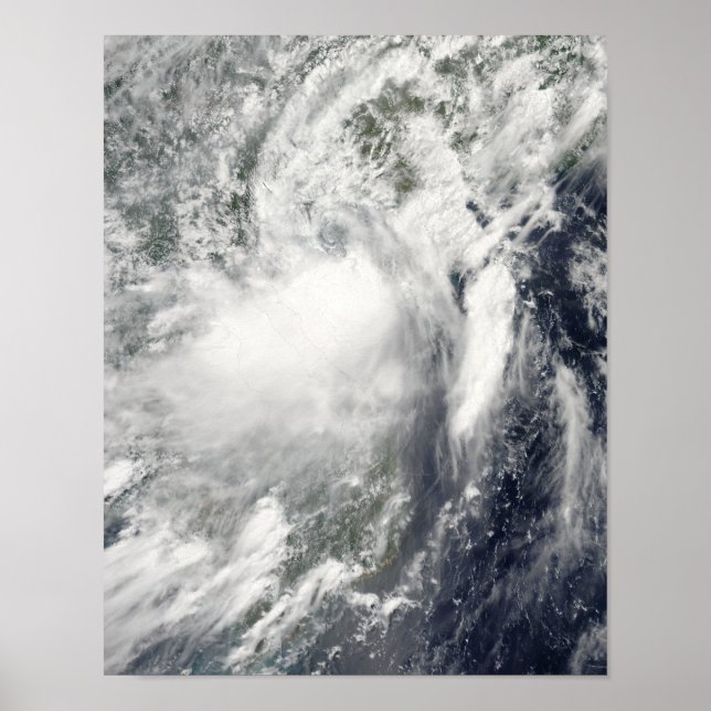 Poster Tempête tropicale Conson approchant le Vietnam (Devant)