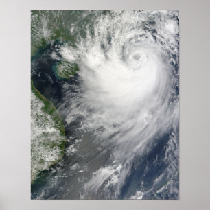 Poster Tempête tropicale Koppu près d'un point d'atterris