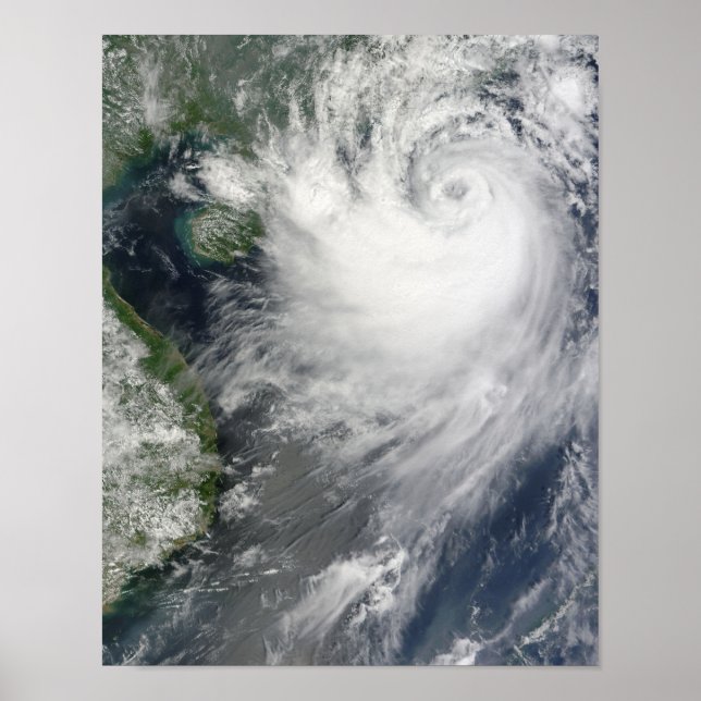 Poster Tempête tropicale Koppu près d'un point d'atterris (Devant)