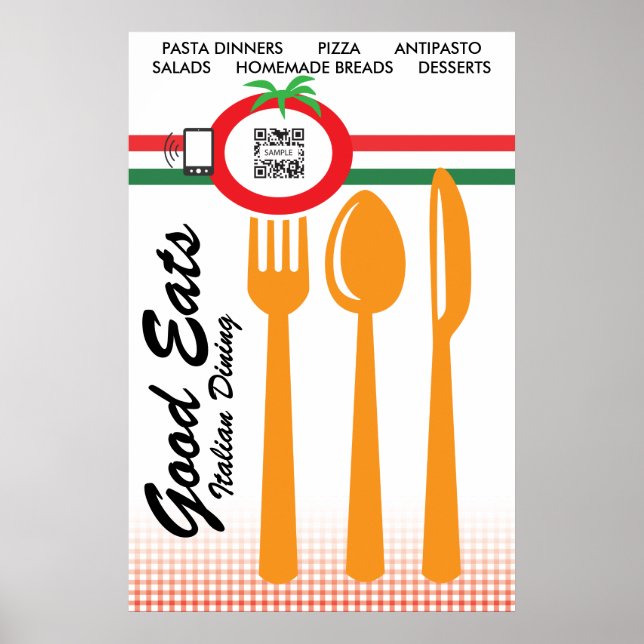 Poster Template Casual Dining Italian (Front)