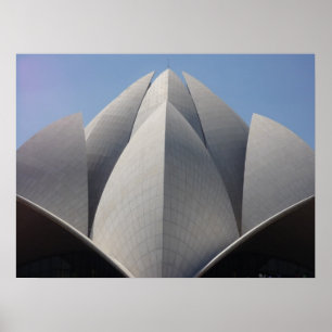 Poster temple bahai lotus