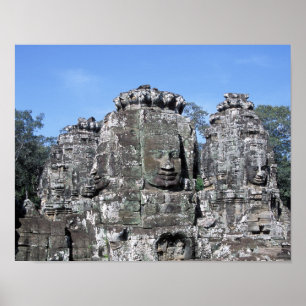 Poster Temple Bayon à Angkor Wat - Cambodge