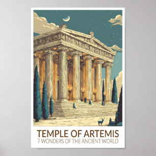 Poster Temple d'Artémis Sept Merveilles du Monde Art