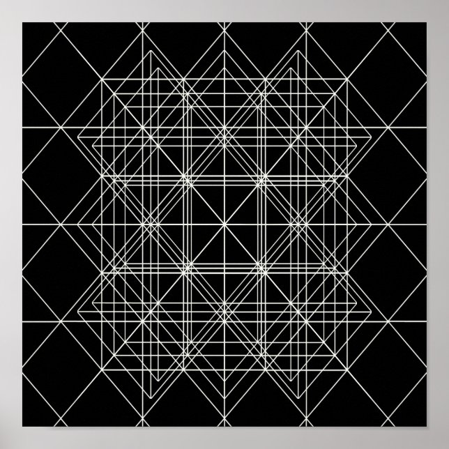 Poster Temple de cristal Géométrie sacrée (Devant)