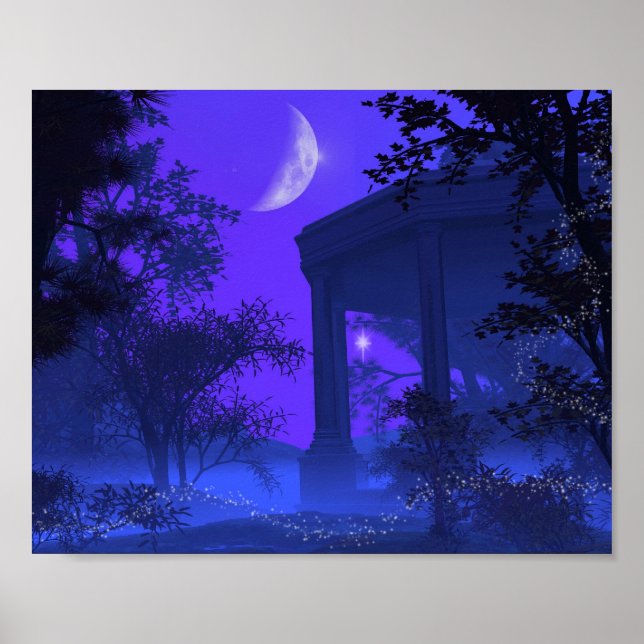 Poster Temple de Diana au clair de lune (Devant)