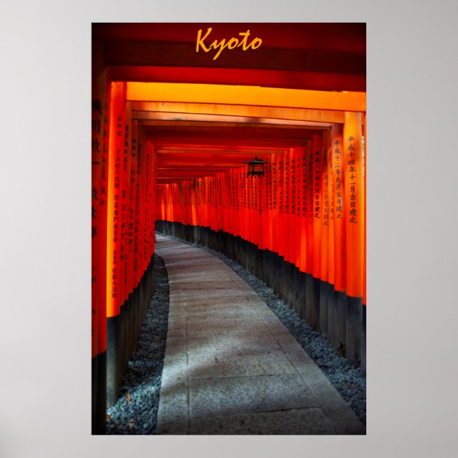Poster Temple de Fushimi Inari Torii Gates (Devant)