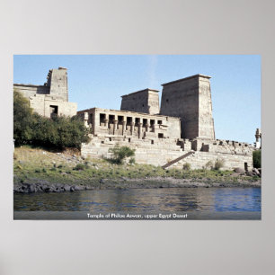 Poster Temple de Philae Assouan, Haut Désert d'Egypte
