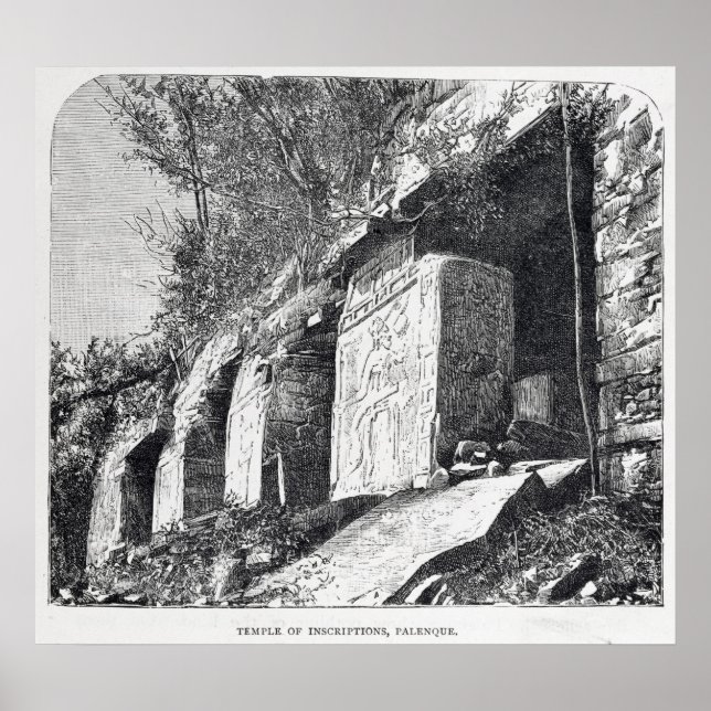 Poster Temple des Inscriptions, Palenque (Devant)